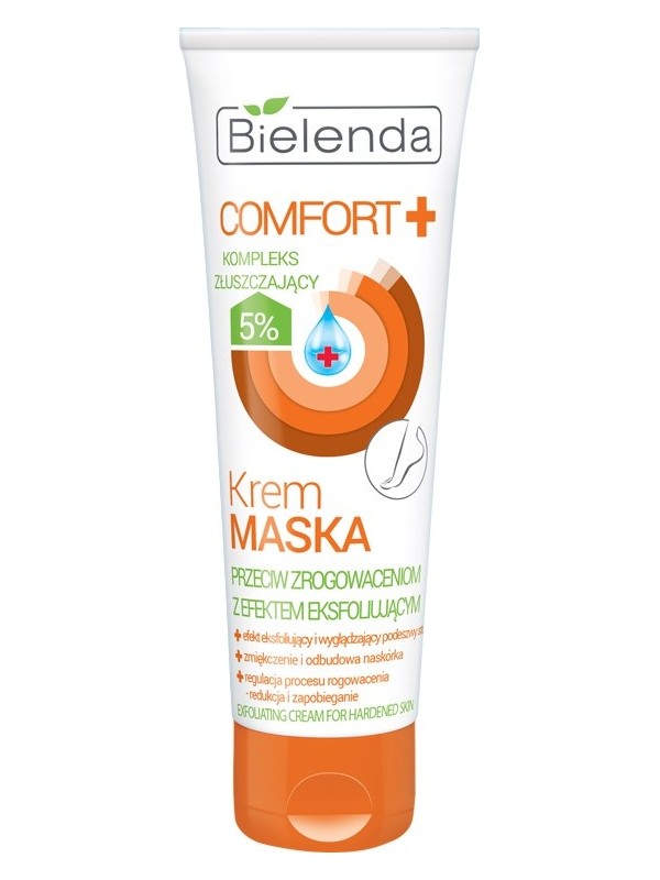 Bielenda Comfort Krem Maska do stóp przeciw zrogowaceniom z efektem eksfoliującym i wygładzającm 100 ml