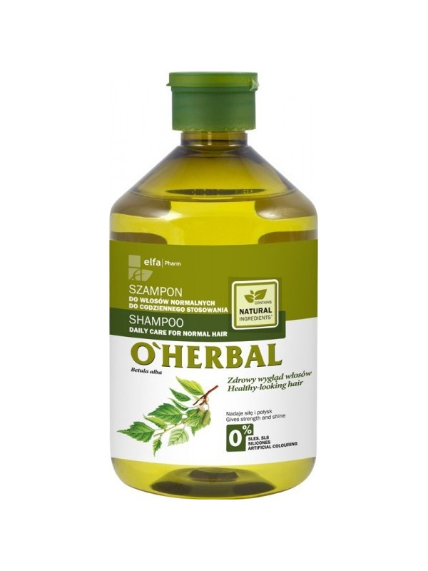 O'Herbal Szampon do włosów normalnych do codziennego stosowania z ekstraktem z brzozy 500 ml