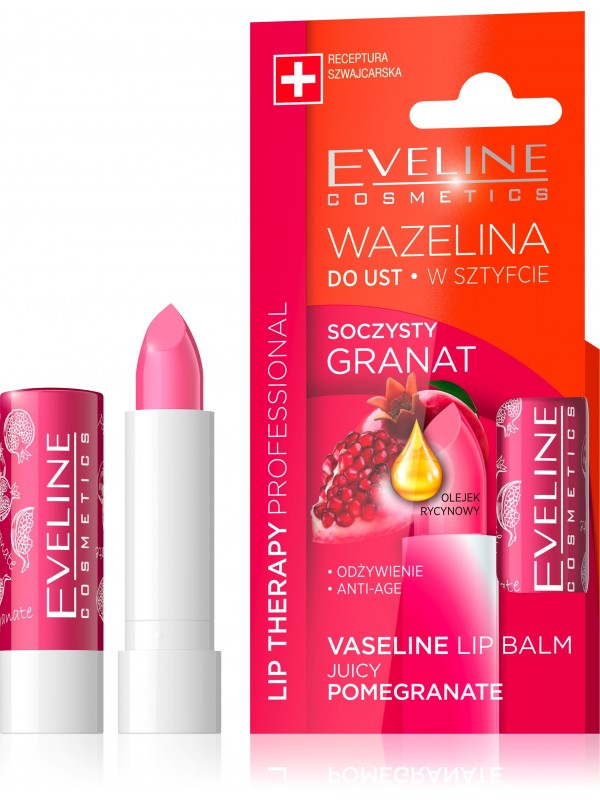 Eveline Lip Therapy Pomadka Wazelinowa Soczysty Granat 4 g