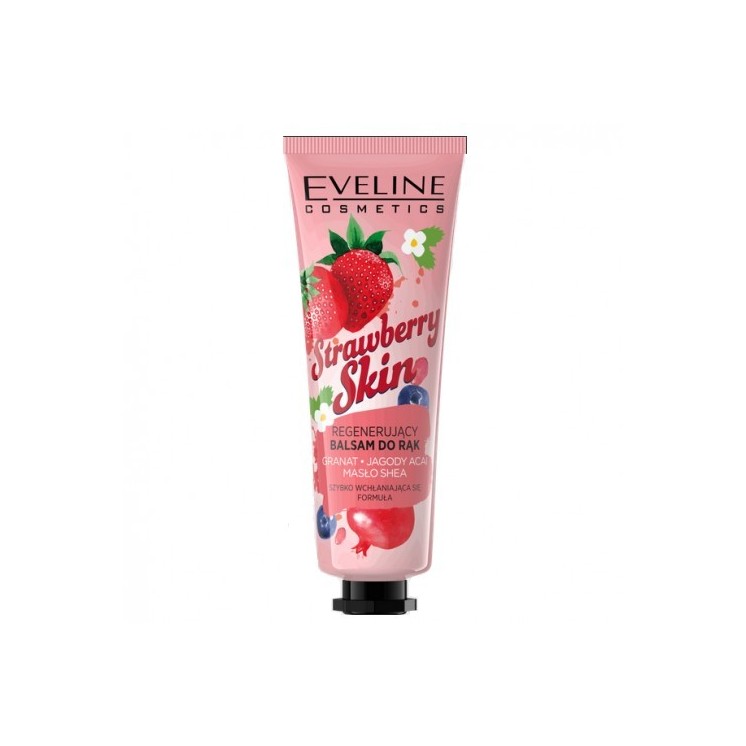 Eveline Strawberry Skin Regenerating Hand Balm Pomegranate + Acai Berries + Shea Butter 50 ml