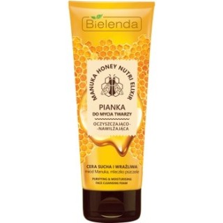 Bielenda MANUKA HONEY NUTRI ELIXIR Очищаюча та зволожуюча очищаюча пінка для обличчя 175 г