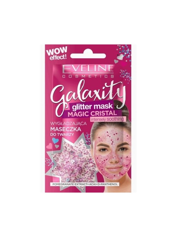 Eveline Glitter Mask Pink Maseczka wygładzająca do twarzy 10 ml