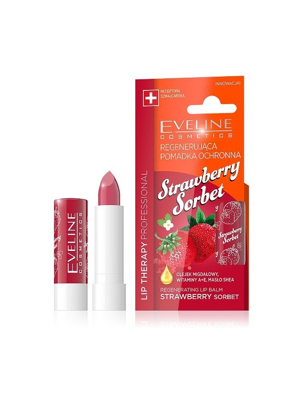 Eveline Lip Therapy Pomadka Regenerująca Strawberry Sorbet 4 g