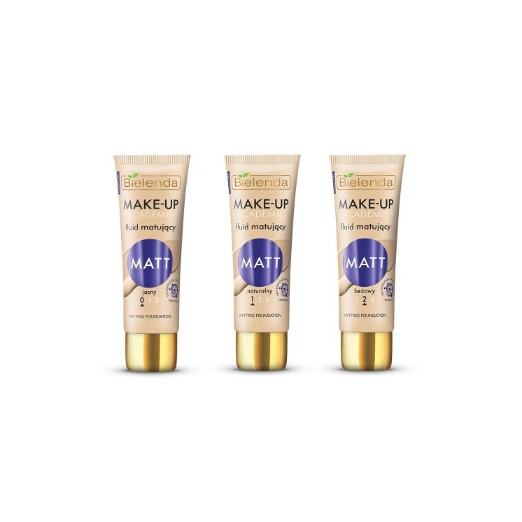 Bielenda MAKE-UP ACADEMIE Matterende vloeistof MATT - beige tint 30 g