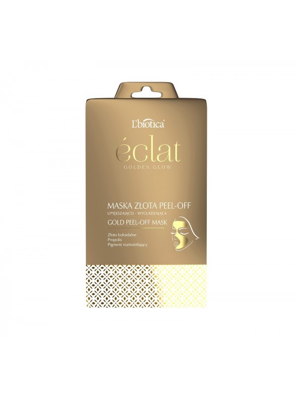 L'biotica PEEL-OFF MASKA ECLAT GOLNEN GLOW MASKA ZŁOTA WYGŁADZAJĄCA 10 g