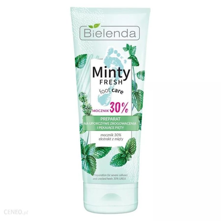 Bielenda MINTY FRESH FOOT CARE Voetcreme voor hardnekkig eelt en hielkloven met ureum 75 ml