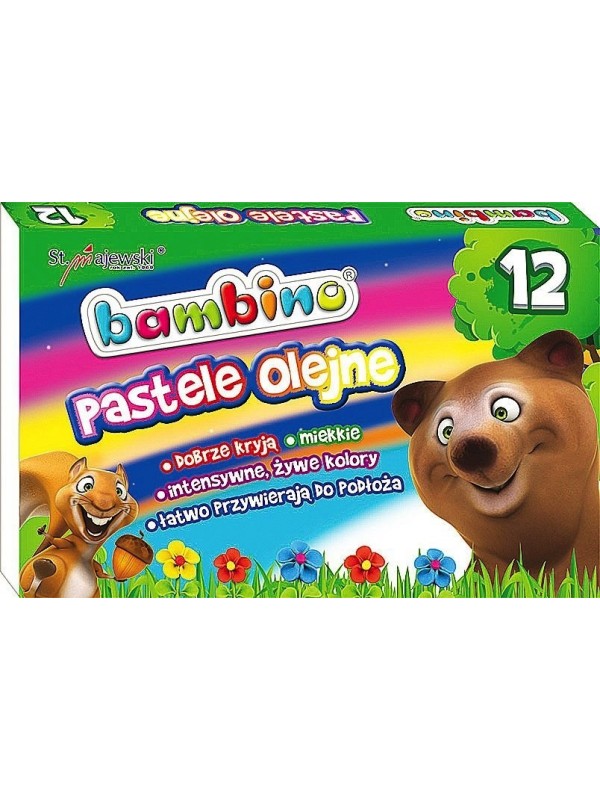 BAMBINO Kredki pastele olejne 12 kolorów