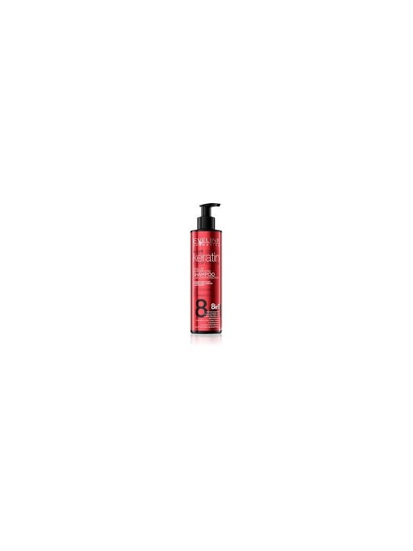 Eveline Keratin Szampon naprawczy do włosów farbowanych 8w1 245 ml