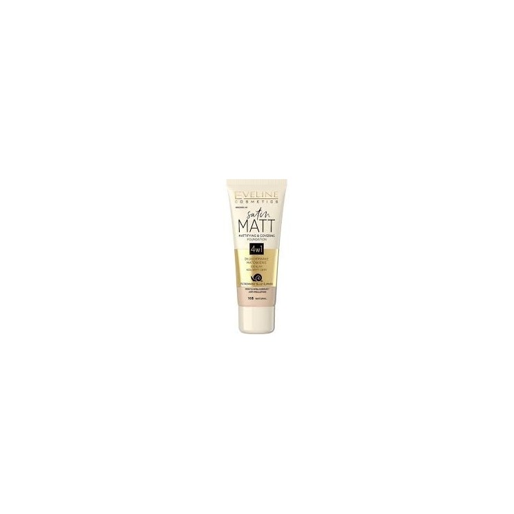 Fond de teint matifiant Eveline Satin Matt /103/ Natural 30 ml