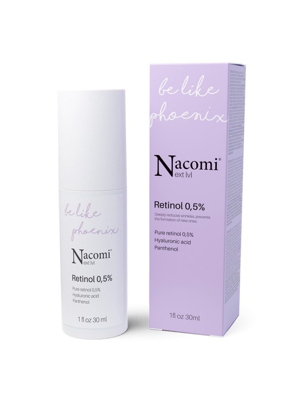 Nacomi Next Level Serum do twarzy na noc z czystym Retinolem 0,5% 30 ml