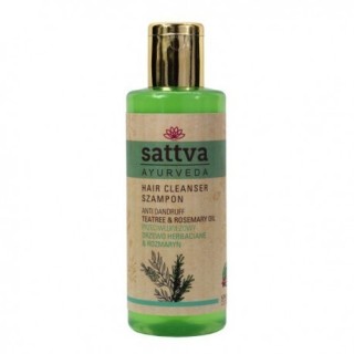 Sattva Ayurveda Трав'яний шампунь проти лупи Чайне дерево і розмарин 210 мл