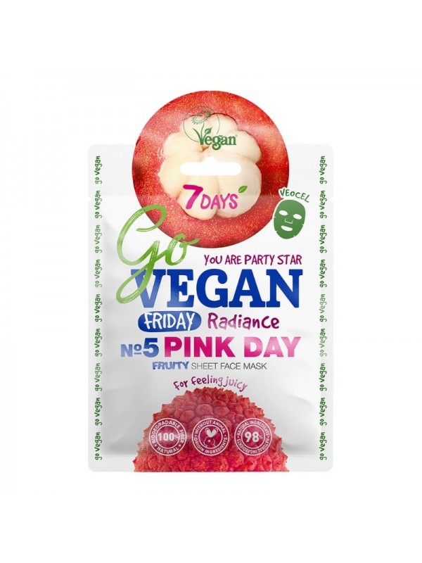 7 days Go Vegan Maseczka do twarzy w płachcie Piątek 25 g