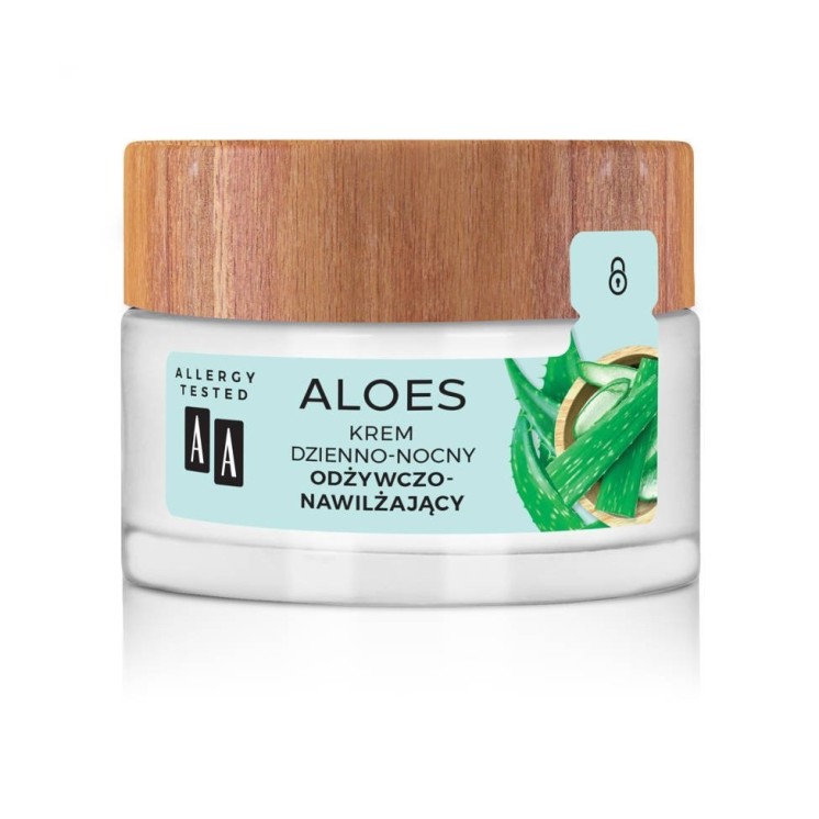AA Aloes 100 % aloe vera Extrakt Tages- und Nacht-Gesichtscreme, nährend und feuchtigkeitsspendend, 50 ml