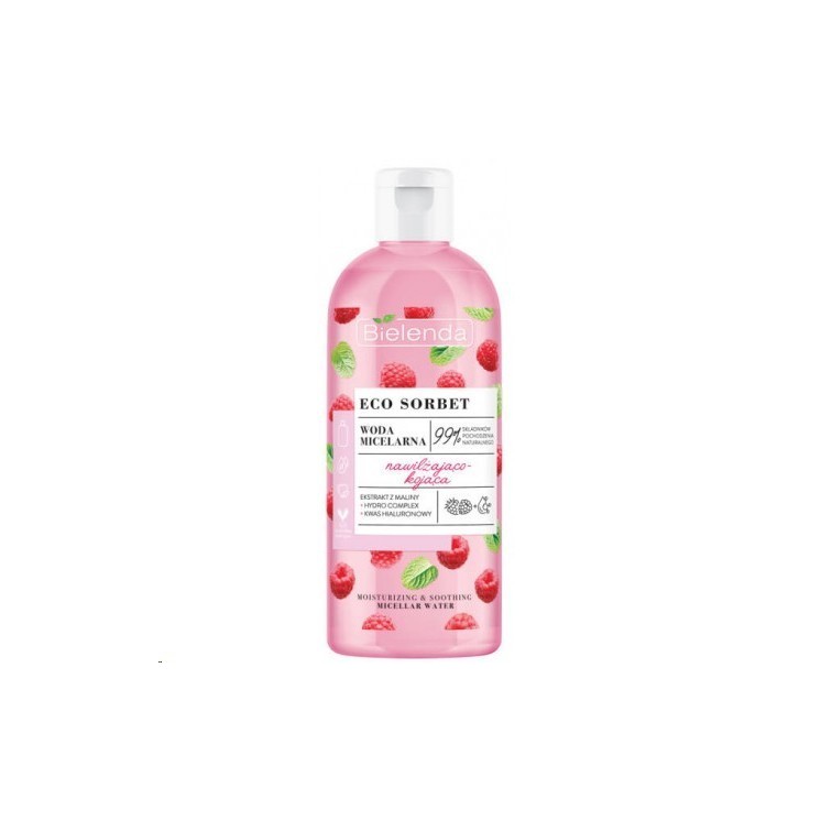 Bielenda ECO SORBET Moisturizing and soothing micellar water Raspberry 500 ml