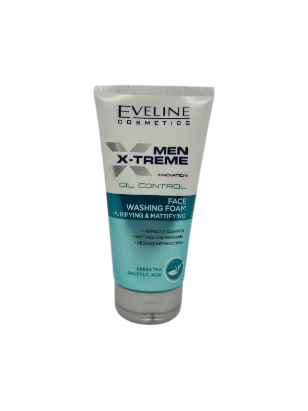 Eveline Men X-Treme Innovation! Oil Control Pianka do mycia twarzy oczyszczająco-matująca 150 ml