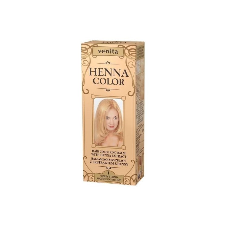 Venita Henna Color Coloring бальзам з екстрактом хни /1/ Сонячний Blond 75 мл