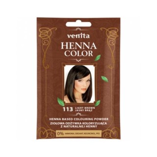 Venita Henna Color ziołowa Odżywka koloryzująca z naturalnej henny /113/ Jasny Brąz 25 g