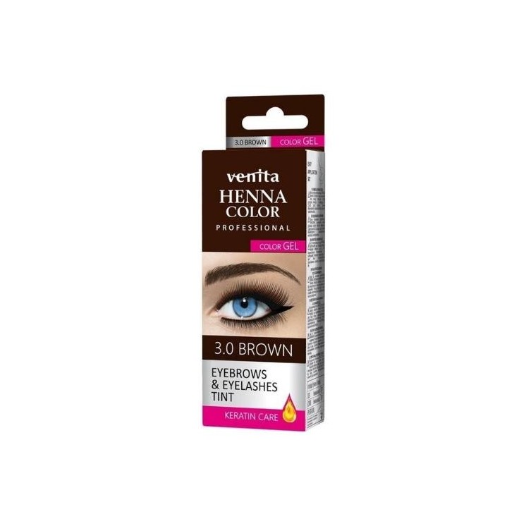 Гель-фарба для брів і вій Venita Professional Henna Color Gel /3.0/ Brown 15 мл