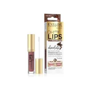 Блиск для губ Eveline OH! MY LIPS Lip для збільшення об'єму з гіалуроновою кислотою, шоколадний, 4.5 5 ml