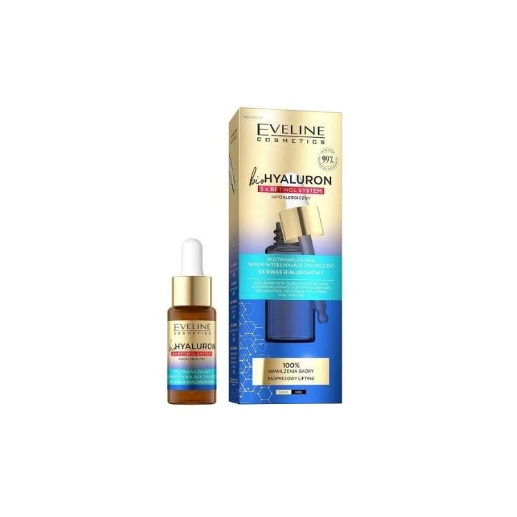 Eveline BioHyaluron 3x Retinol System filling face Serum 18 ml