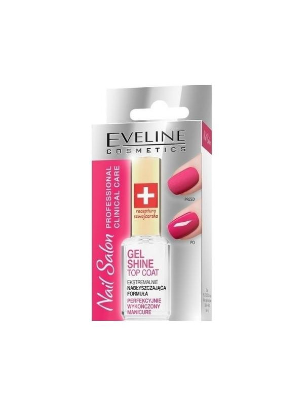 Eveline Nail Salon Gel Shine Top Coat ekstremalnie nabłyszczająca Odżywka do paznokci 12 ml