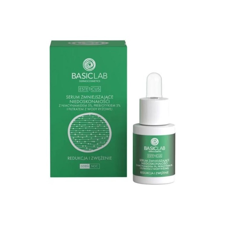 BasicLab Esteticus Face Serum reducing imperfections with Niacinamide 5 % Reduction and Tightening 15 ml
