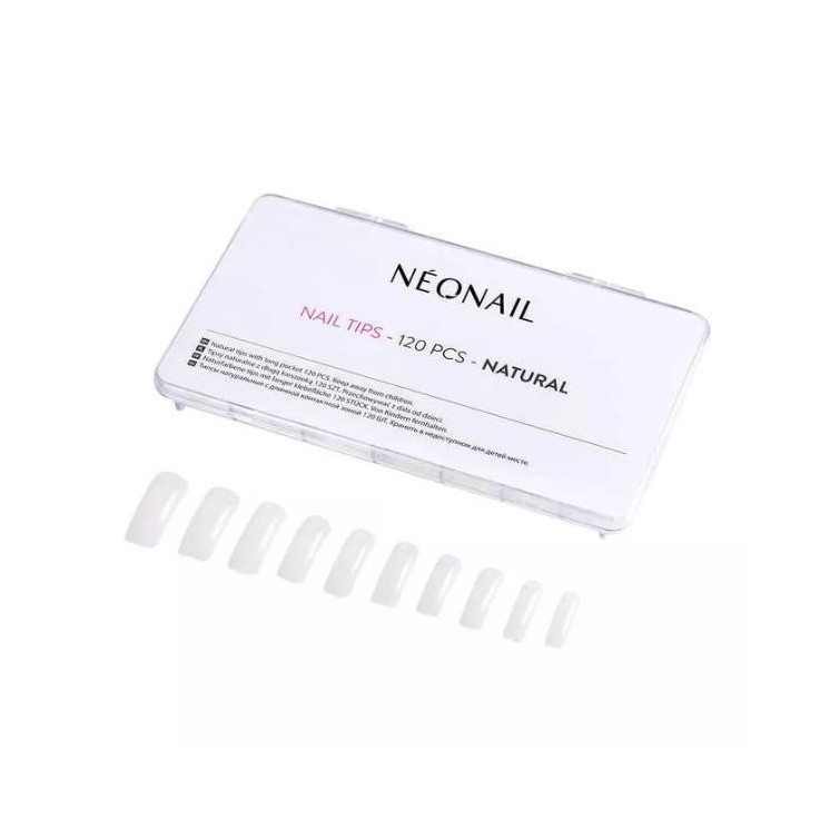 NeoNail Natural tips met lang zakje 120 stuks