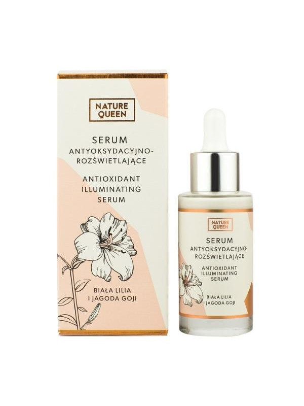 Nature Queen Serum antyoksydacyjno-rozświetlające Biała Lilia i Jagoda Goji 30 ml