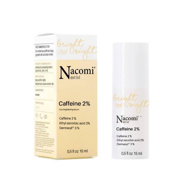 Освітлююча Serum під очі Nacomi Next Level Bright Sight з кофеїном 2%