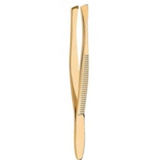 Donegal Diagonal gold cosmetic tweezers
