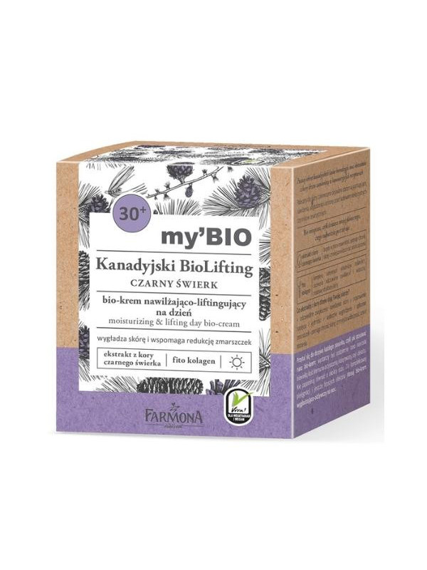 Farmona my'BIO Kanadyjski BioLifting 30+ Czarny Świerk Bio-Krem nawilżająco-liftingujący na dzień 50 ml