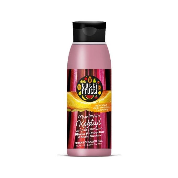 Farmona Tutti Frutti Moisturizing Cocktail Shower Gel Plum & Rhubarb & Oat Milk