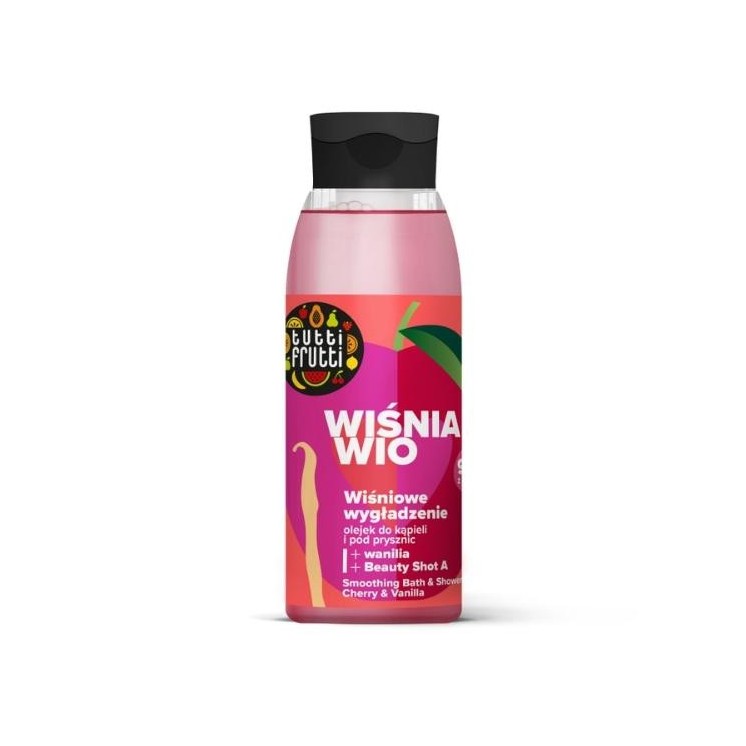 Farmona Tutti Frutti Wiśnia Wio smoothing Bath and Shower Oil Cherry and Vanilla + Beauty Shot A
