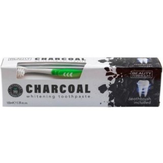 Beauty Formulas whitening tandpasta Actieve kool 100 ml + Tandenborstel 1 stuk