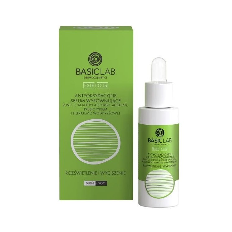 Sérum équilibrant antioxydant BasicLab Esteticus à la vitamine C, éclaircissant et apaisant, 30 ml