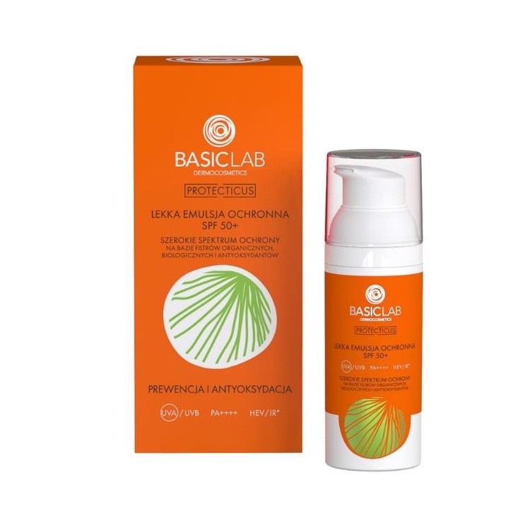 BasicLab Protecticus Émulsion Protectrice Légère SPF50 + Prévention et Antioxydation 50 ml