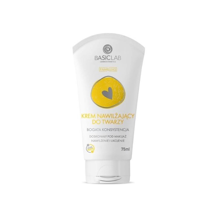 Crème hydratante visage BasicLab Famillias texture riche, 75 ml