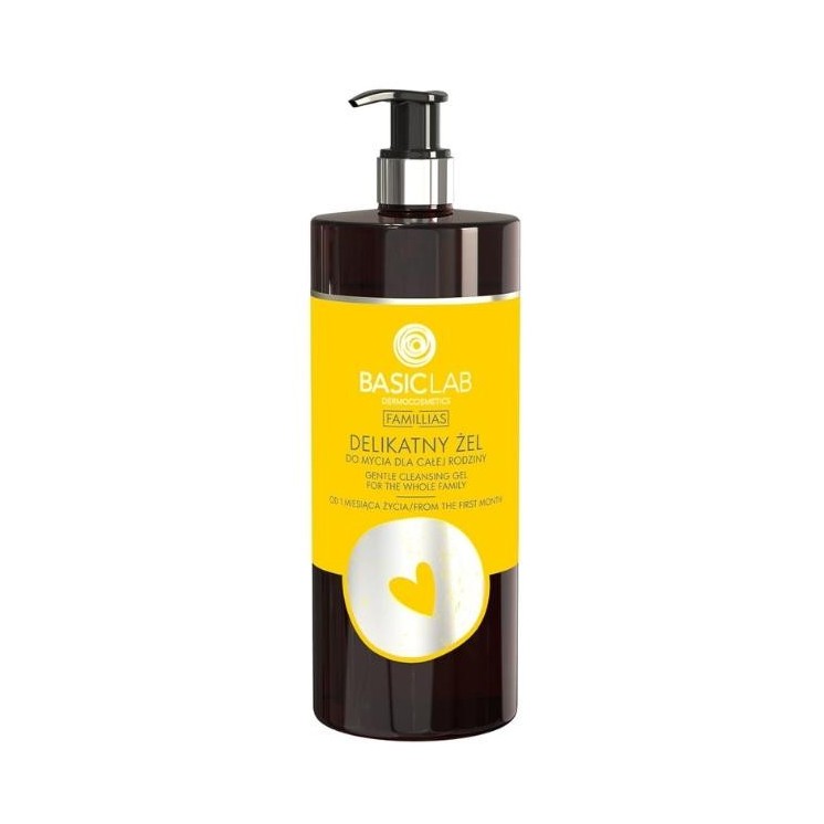 Gel lavant doux pour le corps et les cheveux BasicLab Famillias pour toute la famille 500 ml