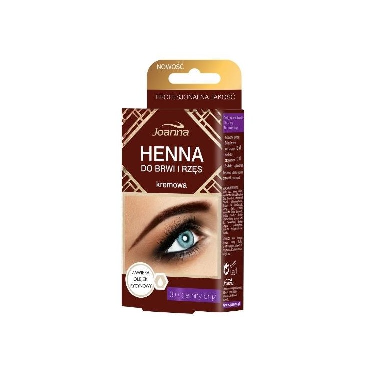 JOANNA Creme Henna - Augenbrauen- und Wimpernfarbe Braun 15 ml