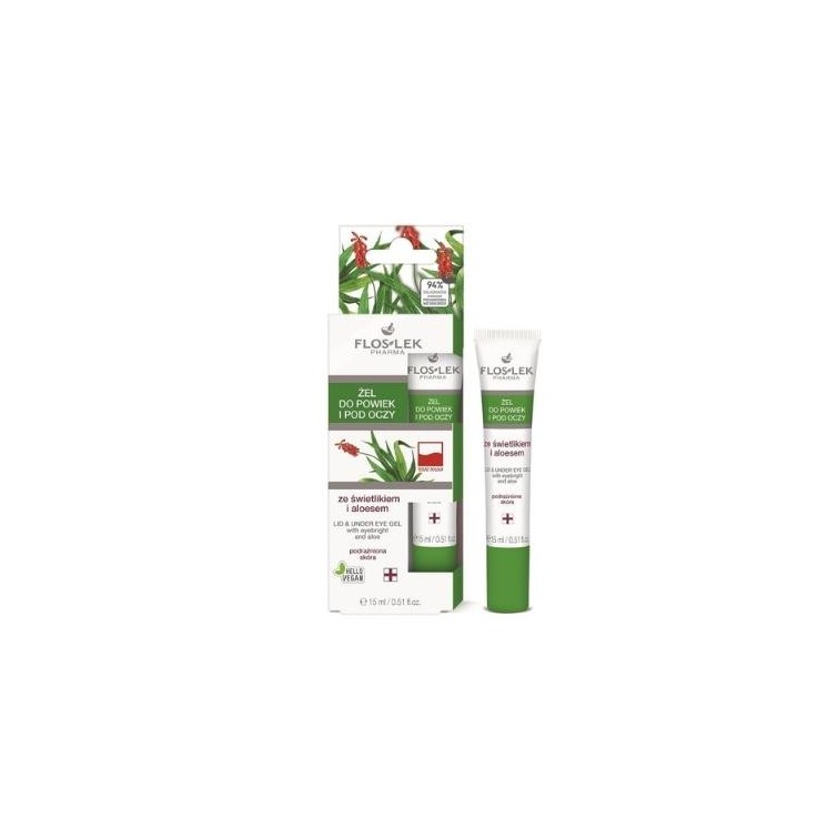 Floslek eye and eye gel with eyebright and aloe vera 15 ml