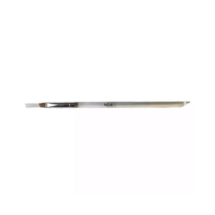 Vanity Brush for gel slanted /6/ Transparent 1 piece