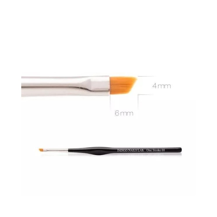 Indigo One Stroke III slant brush for decorations, 1 piece
