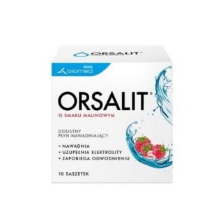 Orsalit oral rehydration liquid Raspberry flavor 10 sachets