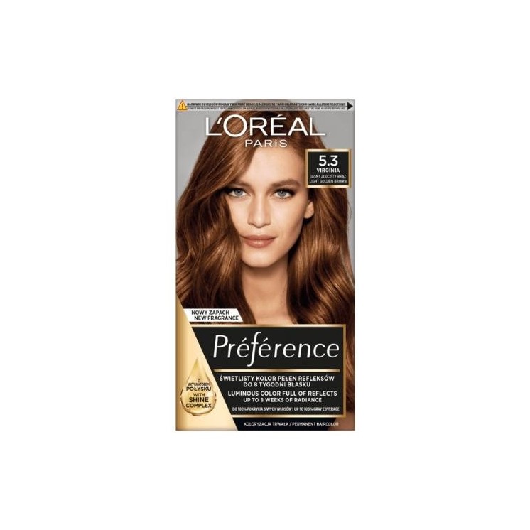 L'oreal Preference Hair dye / 5 .3/ Light Golden Blond