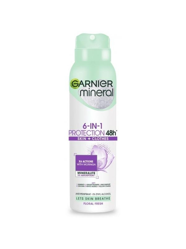 Garnier Minerals Dezodorant w spray'u 6in1 Protection 48h 150 ml