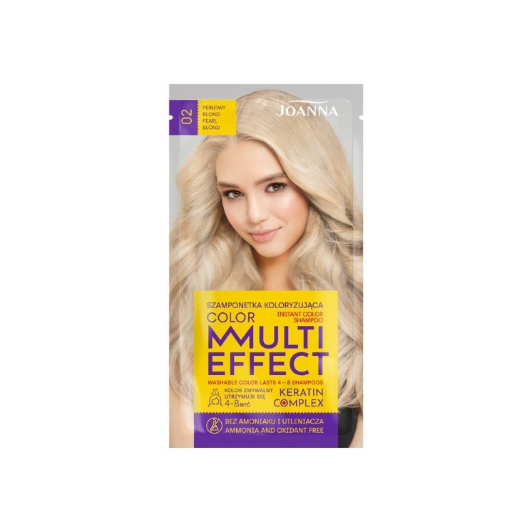 Joanna Multi Effect Color Coloring hair shampoo /02/ Pearl blond