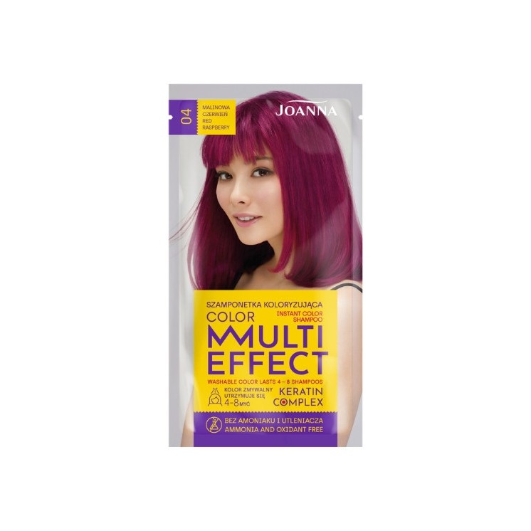 Joanna Multi Effect Color Coloring haarshampoo /04/ Frambozenrood