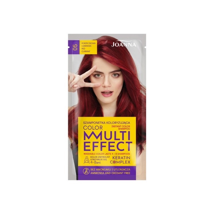 Joanna Multi Effect Color Coloring hair shampoo /05/ Currant red