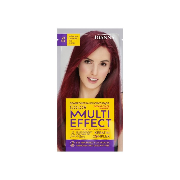Joanna Multi Effect Color Coloring hair shampoo /06/ Cherry red