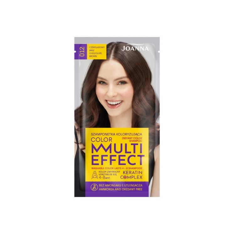 Joanna Multi Effect Color Coloring hair shampoo /012/ Chocolate brown